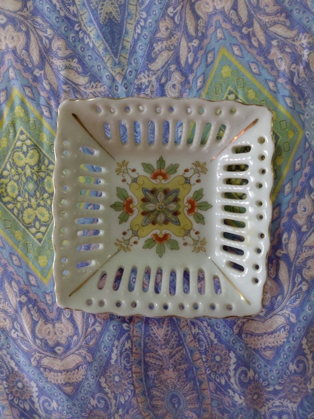 Three Vintage Floral  Ceramic Trinket Dishes. Price Is For Each One.